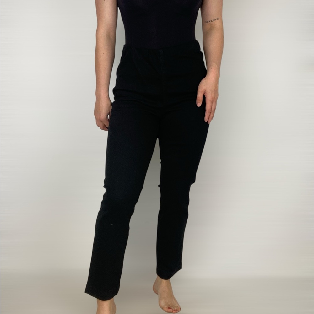 FRANNE GOLDE NWT Slim Jean Pant Black Stretchy Casual
